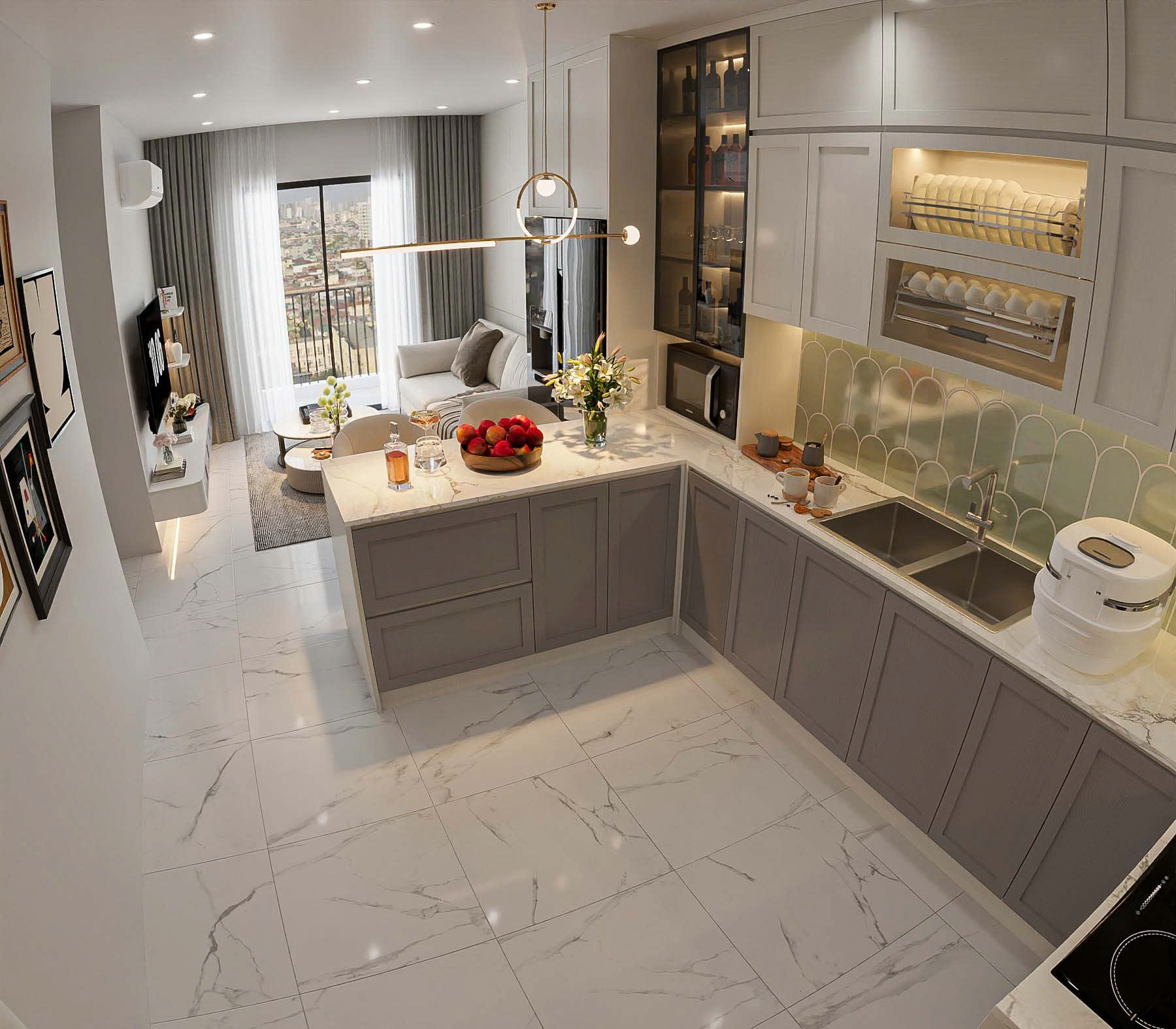 NỘI THẤT CĂN 3PN TÂN CỔ ĐIỂN